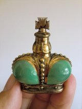 王冠ボトル　ガラスの十字架　グリーン　