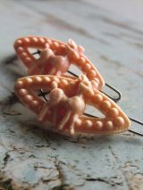 バンビのヘアクリップ　ピンク　２個ペア