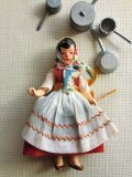 フエルトスカートの女の子　オールビスクドール 　