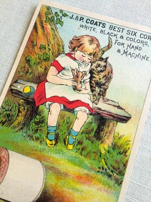 画像3: ヴィクトリアントレードカード　糸の会社　猫といっしょ