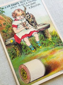 他の写真2: ヴィクトリアントレードカード　糸の会社　猫といっしょ