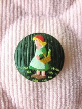 赤ずきんちゃん　WOOD ボタン