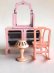画像2: 人形の家　アンティークのピンクの家具　３点セット (2)