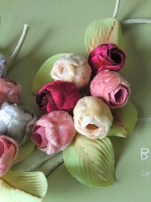 他の写真1: 布花　薔薇のつぼみ　ベルベット　コサージュ
