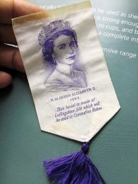 しおり　ブックマーカー　コロネーション記念品　エリザベス女王　英国