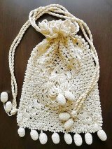 紐つきのパース　ビクトリア朝　 巾着　レティキュール