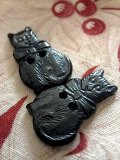 ブラックキャット　黒猫のボタン　ベークライト