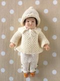 白い帽子のベビー　セルロイド　