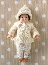 白い帽子のベビー　セルロイド　