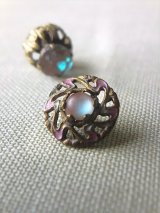 サフィレット エナメル　透かし細工　ヴィクトリアン