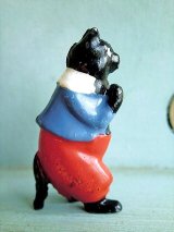 キャドバリー　赤いパンツの黒猫 　英国　アンティーク　ミニチュア　