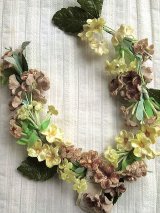 布花　造花 　ヴィンテージ　ベルベット ガーランド