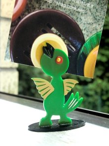 他の写真1: カードホルダー　セルロイドの小鳥