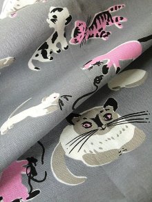 他の写真2: コットン生地　猫柄　タミー　キーフ　ＴＡＭＭＩＳ　ＣＡＴＳ　リプロ　