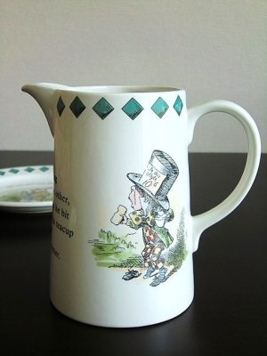 画像1: マッドハッター　いかれ帽子屋のジャグピッチャー　ＰＯＯＬＥ　ＰＯＴＴＥＲＹ　英国