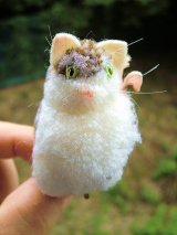 シュタイフ　ポンポン猫　ピンクリボン　キャット