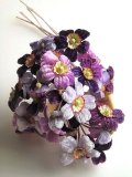 プリムラ花束　布花　ベルベット　コサージュ　デコレーション　　