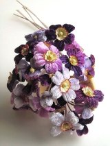 プリムラ花束　布花　ベルベット　コサージュ　デコレーション　　