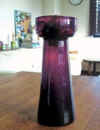 ヒアシンス　球根用　ＶＡＳＥ　水栽培容器　紫色