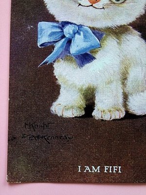 画像3: I  AM  FIFI　古い時代の猫のぬいぐるみカード　英国　EINCO　　