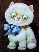 I  AM  FIFI　古い時代の猫のぬいぐるみカード　英国　EINCO　　