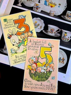 画像3: ５歳のお誕生日　バースデカード　かごの中の５人の妖精たち　 アトウェル 　