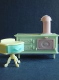 キッチンストーブ　ラベンダーカラー　ドールハウスのレンジ　 　