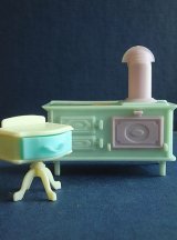 キッチンストーブ　ラベンダーカラー　ドールハウスのレンジ　 　