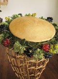 ヘッドドレス　ストローハット　ヴィンテージ　木の実のパーツ　造花　　　　