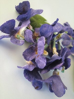 画像3: すみれの花　ヴァイオレット　古い布花のパーツ　まとめて