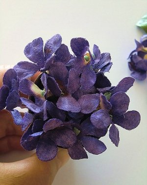 画像5: すみれの花　ヴァイオレット　古い布花のパーツ　まとめて