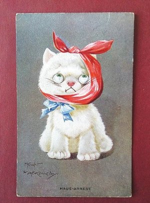 画像2: 古い時代の猫のぬいぐるみカード　英国　EINCO FIFI