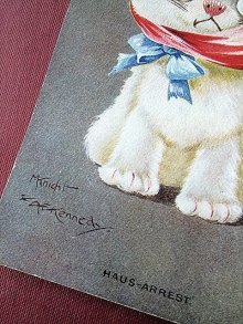 他の写真1: 古い時代の猫のぬいぐるみカード　英国　EINCO FIFI
