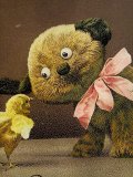 古い時代の犬のぬいぐるみ　EINCO TUBBY　珍しいフォトカード　