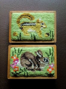 他の写真2: ニードルポイント　木製ボックス　ウール刺繍　