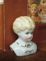 ブロンドヘアのアグネス　チャイナヘッドドール　ヘッド　５，５ｃｍ　アンティーク　　　