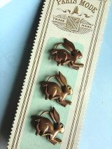 ラパン 　★フレンチうさぎ　コパーボタン　野兎　　　　