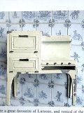 白いキッチンレンジ　ドールハウス　ファニチャー　メタル製 　