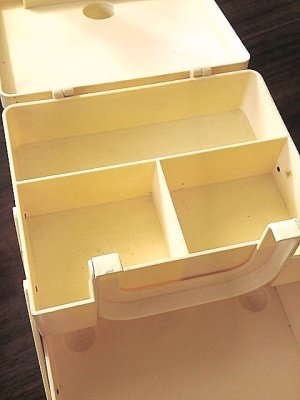 画像3: たまご色のソーイングボックス　裁縫箱　フォールディングタイプ　