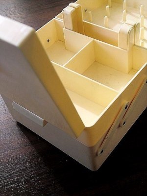 画像2: たまご色のソーイングボックス　裁縫箱　フォールディングタイプ　