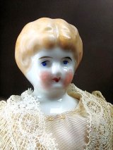 チャイナヘッドドール　ブロンドヘア　オリジナルドレス　ドイツ　　　　　　