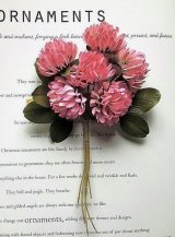 ももいろ　クローバー　布花　コサージュ　れんげ草　ヴィンテージパーツ　　