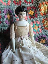 チャイナヘッドドール　３１ｃｍ　人形の家　ドイツのアンティーク　　