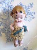 花かんむりの女の子　オールビスク　HERTWIG　花冠　アンティークドール　　　　