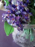 すみれの花束　古い布花　コサージュ　ブーケ　