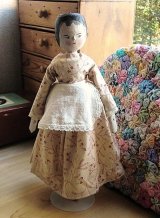 アンティーク　ペグドール　コットンドレス　オランダ人形　人形の家 　　
