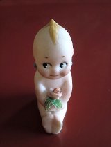 アンティーク　キューピー　薔薇を抱えて　ローズオニール　ミニチュア　オールビスク　
