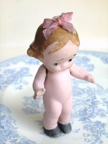 他の写真2: ピンクのリボンを結んだ女の子　オールビスクドール　９，５ｃｍ　HERTWIG　　　　