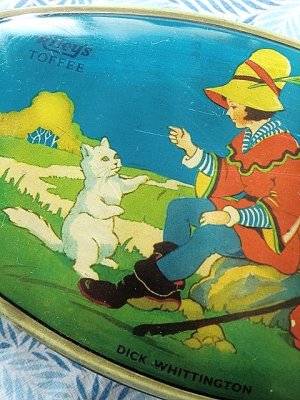 画像1: 猫と男の子　トフィー缶　ヴィンテージ　Dick Whittington　英国　