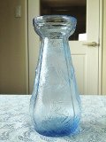 ヒアシンス　球根用　古い時代の水栽培容器　インクブルー　英国
